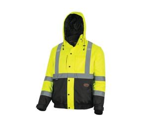 Pioneer Hi Vis 5-in-1 Waterproof Safety Jacket for Men - Convertible to Vest & Black Fleec to -8°F - ANSI Class 3