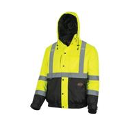 Pioneer Hi Vis 5-in-1 Waterproof Safety Jacket for Men - Convertible to Vest & Black Fleec to -8°F - ANSI Class 3