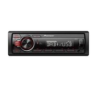 Pioneer MVH-130DAB 1-DIN receiver with DAB/DAB+, Red illumination, USB and compatible with Android devices.