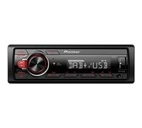 Pioneer MVH-130DAB 1-DIN receiver with DAB/DAB+, Red illumination, USB and compatible with Android devices.