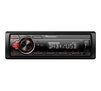 Pioneer MVH-130DAB 1-DIN receiver with DAB/DAB+, Red illumination, USB and compatible with Android devices.