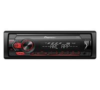 Pioneer MVH-S120Ui 1-DIN receiver with red illumination, USB and compatible with Apple and Android devices.