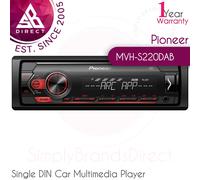 Pioneer MVH-S220DAB Single Din Car Stereo Media Player│DAB+│USB│MP3│Aux│Android