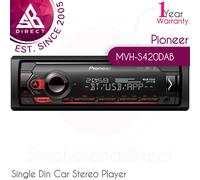 Pioneer MVH-S420DAB Single Din Car Stereo Media Receiver│DAB+│Bluetooth│USB