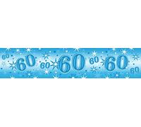 Pioneer Party Blue Foil, 60th Birthday Banner