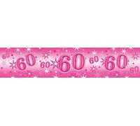 Pioneer Party Pink Foil, 60th Birthday Banner