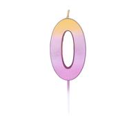 Pioneer Party Zero Candle, Age Zero, Zero Birthday Candle, Premium Quality Candle Decoration, 10th, 20th, 30th, 40th, 50th, 60th, Milestone Birthdays 15850, Rose Gold Ombre