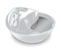 Pioneer Pet Raindrop Ceramic Drinking Fountain for Pets, White