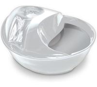 Pioneer Pet Raindrop Ceramic Drinking Fountain for Pets, White