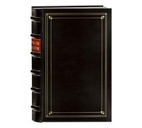 Pioneer Photo 204-Pocket Ring Bound Photo Album for 4 by 6-Inch Prints, Black Bonded Leather with Gold Accents Cover