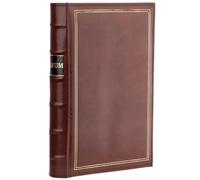 Pioneer Photo 204-Pocket Ring Bound Photo Album for 4 by 6-Inch Prints, Tan Bonded Leather with Gold Accents Cover