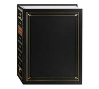 Pioneer Photo Albums 3-Ring Bound Black Leatherette Cover with Gold Accents Photo Album for 4 by 7-Inch, 5 by 7-Inch, and 8 by 10-Inch Prints