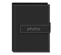 Pioneer Photo Albums 36-Pocket 5 by 7-Inch Embroidered Photos Strap Sewn Leatherette Cover Photo Album, Mini, Black