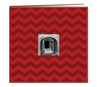 Pioneer Photo Albums MB10EMB-64326 Embossed Post Bound Scrapbook Album x 12 in. -Red Chevron, Polypropylene, 12x12 Inches