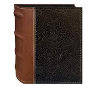 Pioneer Photo Albums NE4-100/BN 100-Pocket Scroll Embossed Sewn Leatherette 2-Tone Cover Photo Album, Brown