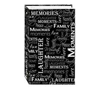 Pioneer Photo Albums Photo Album, Black & White Words, 300 Pockets 4"x6"