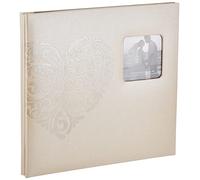 Pioneer Photo Albums Photo Albums MB-10EW Postbound Embossed Leatherette Frame Cover Wedding Memory Book, x 12 inches, Heart
