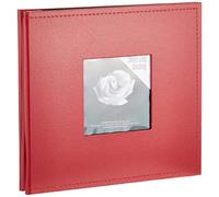Pioneer Photo Albums Pioneer 8 Inch by 8 Inch Snapload Sewn Leatherette Frame Cover Memory Book, Red