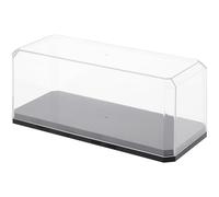 Pioneer Plastics 143C-BB Clear Plastic Display Case with Black Base for 1:43 Scale Cars, 6.125" W x 2.625" D x 2.25" H