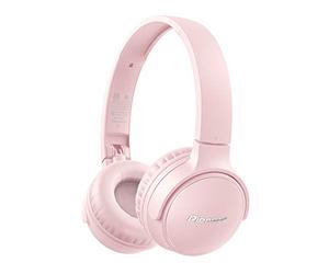 Pioneer S3 Wireless On-Ear Bluetooth 5.0 Headphones (Foldable 25 Hour Battery, Quick Charge, Hands-Free Function, Volume Control) - Pink