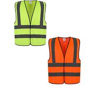 Pioneer Safety Clara Mens Womens High Visibility Reflective Hi Vis Waistcoat EN20471 Class 2, Orange, Medium