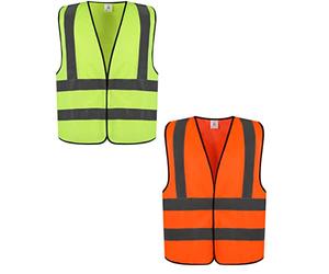 Pioneer Safety Clara Mens Womens High Visibility Reflective Hi Vis Waistcoat EN20471 Class 2, Yellow, Small