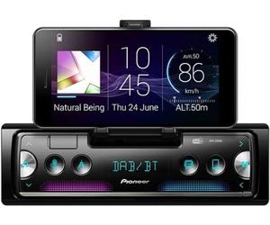 Pioneer SPH-20DAB with antenna including latest generation 1-DIN receiver with DAB/DAB+ Digital Radio, Bluetooth, USB and Spotify. Connects to iPhone & Android devices