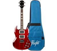 Pioneer Tenor Electric Ukulele - Cherry Red Ukulele Flight Music Ukuleles
