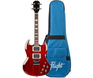 Pioneer Tenor Electric Ukulele - Cherry Red Ukulele Flight Music Ukuleles