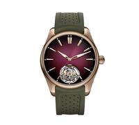 Pioneer Tourbillon 40mm Mens Watch Burgundy