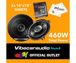 Pioneer TS-G1310F - 5.25" 13cm Dual Cone Door Speakers 230W + 2x AntiVibe Sheets