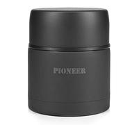 Pioneer Vacuum Insulated Leakproof Soup/Food Flask, 8 Hours Hot 24 Hours Cold, Black, 500 ml