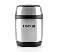 Pioneer Vacuum Insulated Leakproof Soup/Food Flask with Spoon, 8 Hours Hot 24 Hours Cold, Stainless Steel, 380 ml