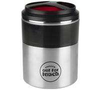 Pioneer Vacuum Insulated Lunch Box 2 Tier, Leak-Proof Food/Soup Flask with Extra Wide Opening and 2 Compartments, 4 Hours Hot 8 Hours Cold, 18/10 Stainless Steel - Black, 1.5 Litre