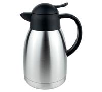 Pioneer Vacuum Interior Coffee Carafes, Stainless Steel, Satin Finish, Round Plastic Lid, 1.5 Litre