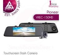 Pioneer VREC-150MD 6.7" Touchscreen Dash Camera│Front-Rear View│150° Wide Angle