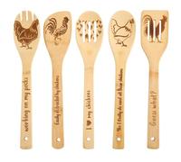 Pioneer Woman Kitchen Stuff - Chicken Wooden Spoons for Cooking, Chicken Decor Funny Chicken Gifts for Chicken Lovers Chicken Accessories Rooster Kitchen Decor Chicken Mom Gifts for Women