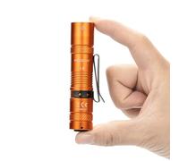 PIOOCAN L2 Rechargeable EDC Flashlights 1200 Lumen, AA Pocket Torch High Lumens with Clip, Super Bright Small Flashlight (Orange)