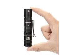 PIOOCAN Rechargeable EDC Flashlight 1200 Lumens, AA Pocket Light with Clip, Super Bright Small, 4 Modes for Camping, Home, and Emergencies (Black)