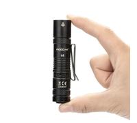 PIOOCNA LED Rechargeable Torch 1200 Lumens, AA Pocket Flashlight High Lumens with Clip, Super Bright Small Torch, 4 Modes Flash Light for Camping, Home, and Emergencies (Black)