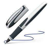 Schneider Ray Rollerball Pen - Includes Cartridge - Blue Ink - White/Grey Barrel