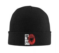 PIORUJK Albania Its in My DNA Knitted Hats Outdoor Quality Anime Unisex Headwear Caps