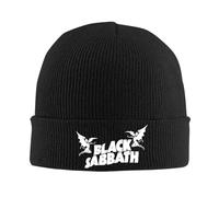 PIORUJK Blacks Sabbaths Knitted Caps for Women Men Beanies Winter Hats Crochet Melon Cap