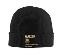PIORUJK Funny Parkour Girl Knitted Hats Quality Beanie Anime Men Women Headwear Knitted Caps