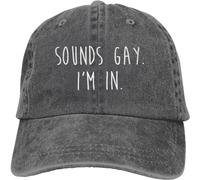PIORUJK Hat Funny Gay Sounds Gay I'm in LGBTQ Cowboy hat Baseball Cap Men Women Trucker Hat Golf Dad Cap Fishing hat