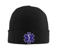 PIORUJK Paramedic Star of Life Knitted Caps Women's Men's Skullies Beanies Autumn Winter Hat Acrylic EMT Emergency Hip Hop Melon Cap