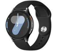 PIOWNN 20mm Watch Strap Silicone Compatible with Samsung Galaxy Watch 7 Strap - Sports Replacement Straps for Galaxy Watch 6 5 4 - Quick Release Watch Band for Garmin Vivoactive 5 6 3/Venu Sq 2, Black