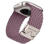 PIOWNN Braided Straps Compatible with Apple Watch Strap 40mm 41mm 38mm 42mm - Stretchy Fabric Nylon Sports Band with Parachute Buckle - for iWatch Series 10 9 8 7 SE 6 5 4 3 2 1, Smoky Purple