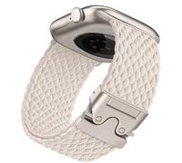 PIOWNN Braided Straps Compatible with Apple Watch Strap 40mm 41mm 38mm 42mm - Stretchy Fabric Nylon Sports Band with Parachute Buckle - for iWatch Series 10 9 8 7 SE 6 5 4 3 2 1, Starlight