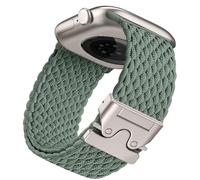 PIOWNN Braided Straps Compatible with Apple Watch Strap 40mm 41mm 38mm 42mm - Stretchy Fabric Nylon Sports Band with Parachute Buckle - for iWatch Series 10 9 8 7 SE 6 5 4 3 2 1, Pine Green
